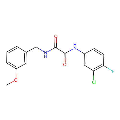N1-(3-chloro-4-fluorophenyl)-N2-(3-methoxybenzyl)oxalamide structure