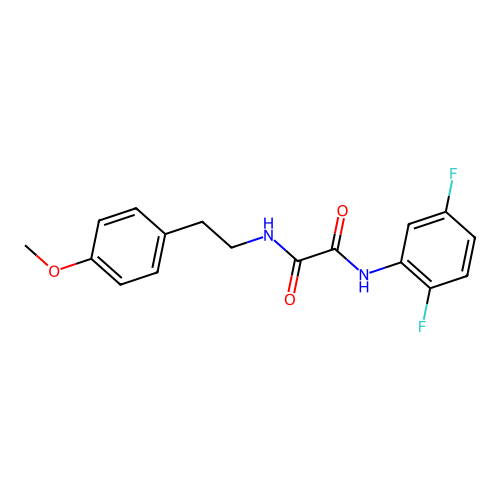 N1-(2,5-difluorophenyl)-N2-(4-methoxyphenethyl)oxalamide structure