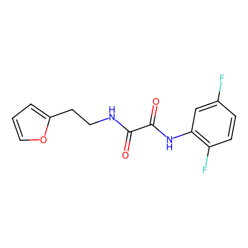 N'-(2,5-difluorophenyl)-N-[2-(furan-2-yl)ethyl]oxamide structure