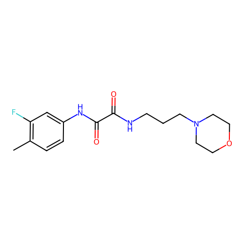 N1-(3-fluoro-4-methylphenyl)-N2-(3-morpholinopropyl)oxalamide structure