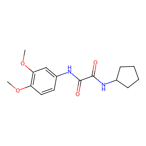 N-cyclopentyl-N'-(3,4-dimethoxyphenyl)oxamide structure