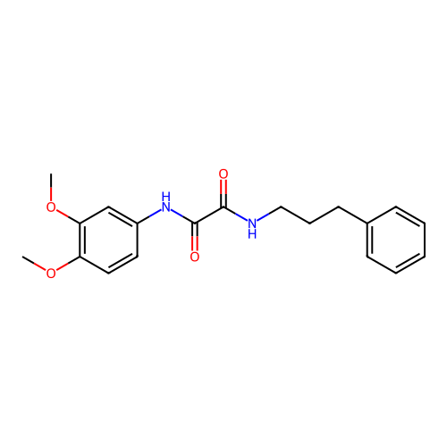 N'-(3,4-dimethoxyphenyl)-N-(3-phenylpropyl)oxamide structure