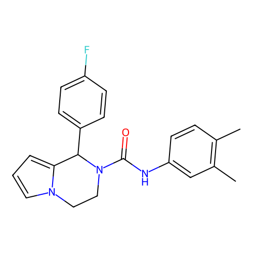 N-(3,4-dimethylphenyl)-1-(4-fluorophenyl)-1H,2H,3H,4H-pyrrolo[1,2-a]pyrazine-2-carboxamide structure