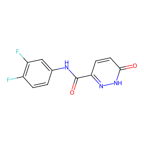 N-(3,4-difluorophenyl)-6-oxo-1,6-dihydropyridazine-3-carboxamide structure