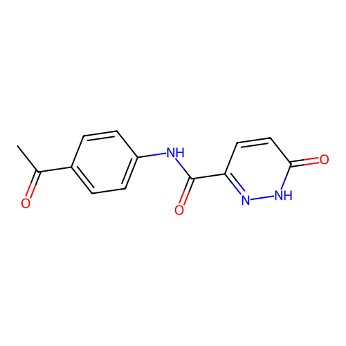 N-(4-acetylphenyl)-6-oxo-1,6-dihydropyridazine-3-carboxamide structure