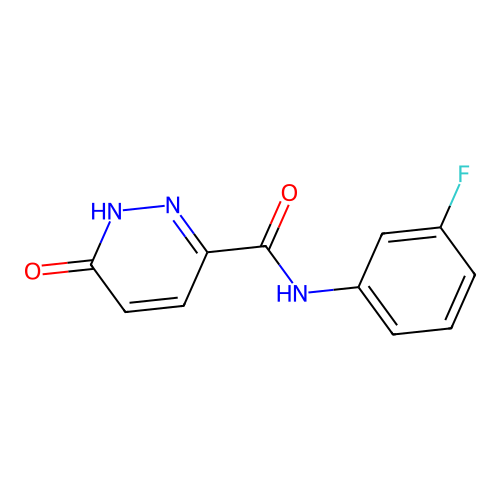 N-(3-fluorophenyl)-6-oxo-1H-pyridazine-3-carboxamide structure