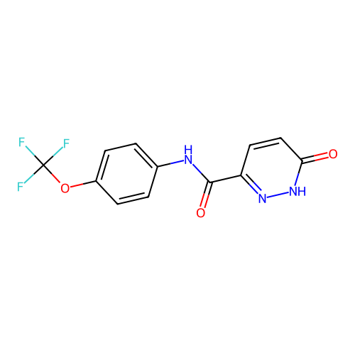 6-oxo-N-[4-(trifluoromethoxy)phenyl]-1H-pyridazine-3-carboxamide structure