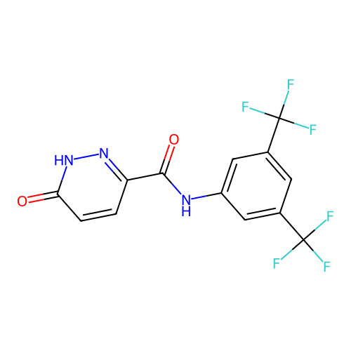 N-[3,5-bis(trifluoromethyl)phenyl]-6-oxo-1H-pyridazine-3-carboxamide structure