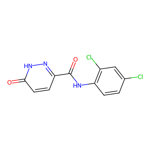 N-(2,4-dichlorophenyl)-6-oxo-1,6-dihydropyridazine-3-carboxamide structure