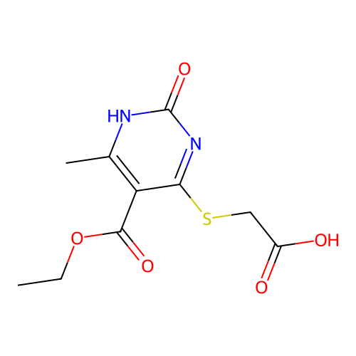 2-[(5-ethoxycarbonyl-6-methyl-2-oxo-1H-pyrimidin-4-yl)sulfanyl]acetic Acid structure