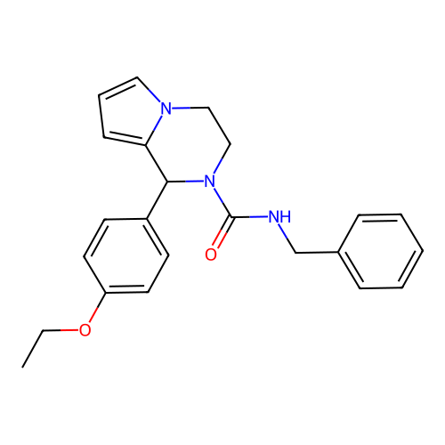 N-benzyl-1-(4-ethoxyphenyl)-3,4-dihydropyrrolo[1,2-a]pyrazine-2(1H)-carboxamide structure