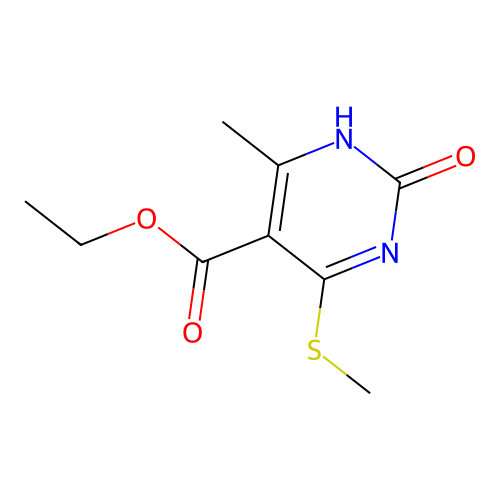 Ethyl 6-methyl-4-(methylthio)-2-oxo-1,2-dihydropyrimidine-5-carboxylate structure
