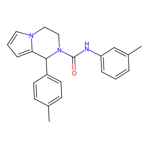 N-(m-tolyl)-1-(p-tolyl)-3,4-dihydropyrrolo[1,2-a]pyrazine-2(1H)-carboxamide structure