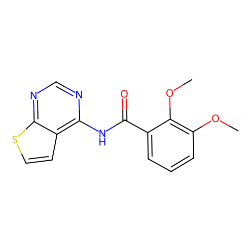 2,3-dimethoxy-N-(thieno[2,3-d]pyrimidin-4-yl)benzamide structure