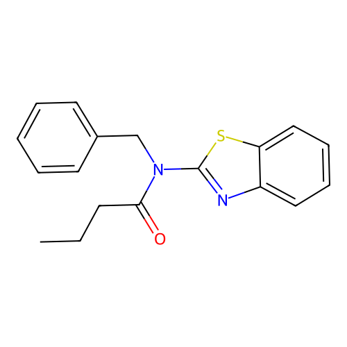 N-(benzo[d]thiazol-2-yl)-N-benzylbutyramide structure