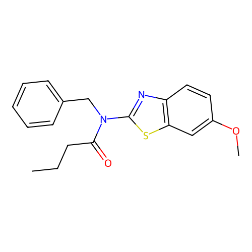 N-benzyl-N-(6-methoxybenzo[d]thiazol-2-yl)butyramide structure