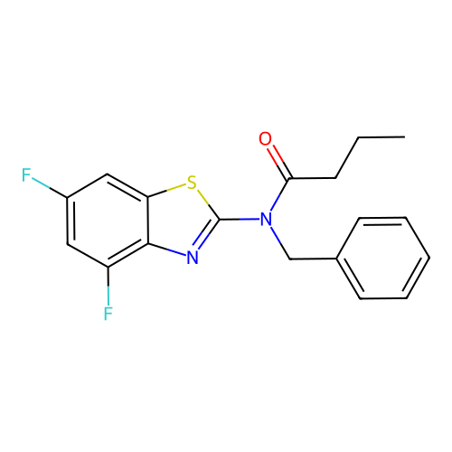 N-benzyl-N-(4,6-difluorobenzo[d]thiazol-2-yl)butyramide structure