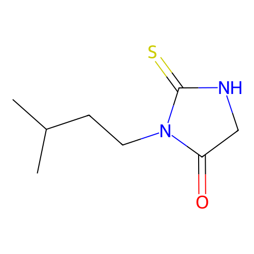 3-Isopentyl-2-thioxoimidazolidin-4-one structure