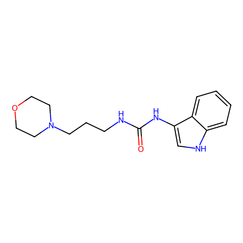 1-(1H-indol-3-yl)-3-(3-morpholinopropyl)urea structure