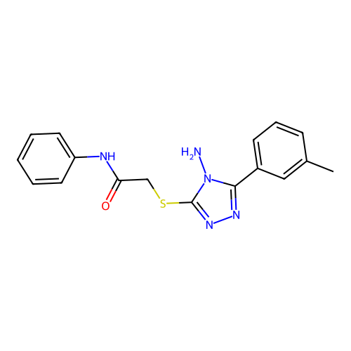 2-{[4-amino-5-(3-methylphenyl)-4H-1,2,4-triazol-3-yl]sulfanyl}-N-phenylacetamide structure
