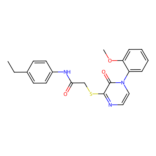 N-(4-ethylphenyl)-2-[4-(2-methoxyphenyl)-3-oxopyrazin-2-yl]sulfanylacetamide structure