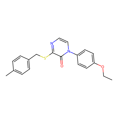 1-(4-Ethoxyphenyl)-3-[(4-methylphenyl)methylsulfanyl]pyrazin-2-one structure