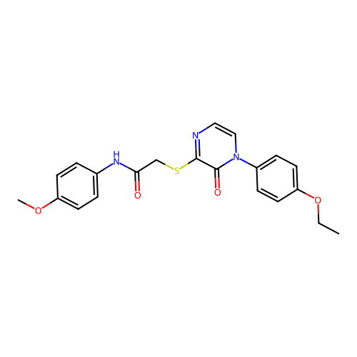 2-[4-(4-ethoxyphenyl)-3-oxopyrazin-2-yl]sulfanyl-N-(4-methoxyphenyl)acetamide structure