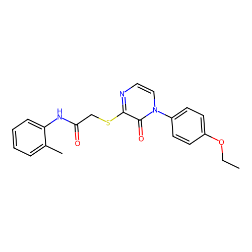 2-[4-(4-ethoxyphenyl)-3-oxopyrazin-2-yl]sulfanyl-N-(2-methylphenyl)acetamide structure