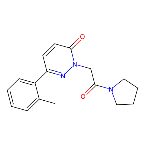 6-(2-Methylphenyl)-2-(2-oxo-2-pyrrolidin-1-ylethyl)pyridazin-3-one structure