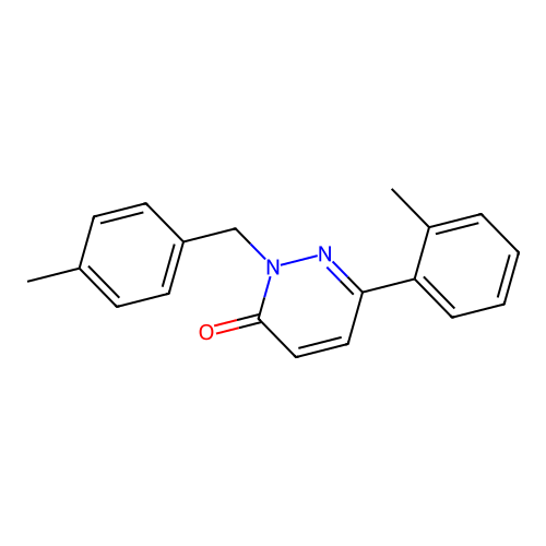2-(4-methylbenzyl)-6-(o-tolyl)pyridazin-3(2H)-one structure