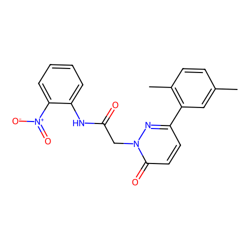 2-[3-(2,5-dimethylphenyl)-6-oxopyridazin-1-yl]-N-(2-nitrophenyl)acetamide structure