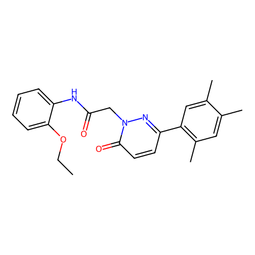 N-(2-ethoxyphenyl)-2-[6-oxo-3-(2,4,5-trimethylphenyl)pyridazin-1-yl]acetamide structure