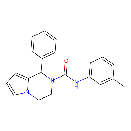 N-(3-methylphenyl)-1-phenyl-3,4-dihydro-1H-pyrrolo[1,2-a]pyrazine-2-carboxamide structure