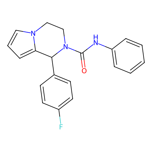 1-(4-fluorophenyl)-N-phenyl-3,4-dihydro-1H-pyrrolo[1,2-a]pyrazine-2-carboxamide structure