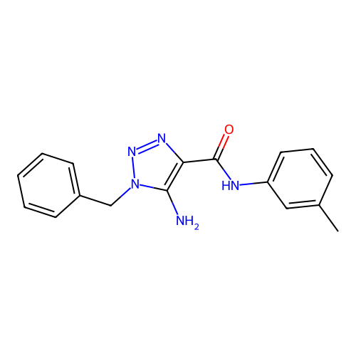 5-amino-1-benzyl-N-(3-methylphenyl)-1H-1,2,3-triazole-4-carboxamide structure
