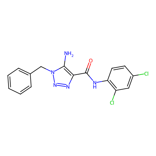 5-amino-1-benzyl-N-(2,4-dichlorophenyl)-1H-1,2,3-triazole-4-carboxamide structure