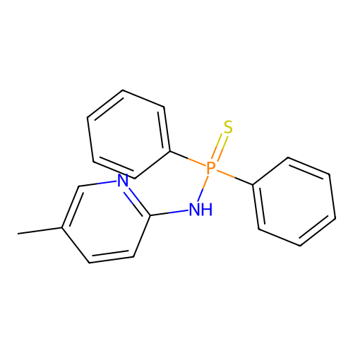 N-diphenylphosphinothioyl-5-methylpyridin-2-amine structure