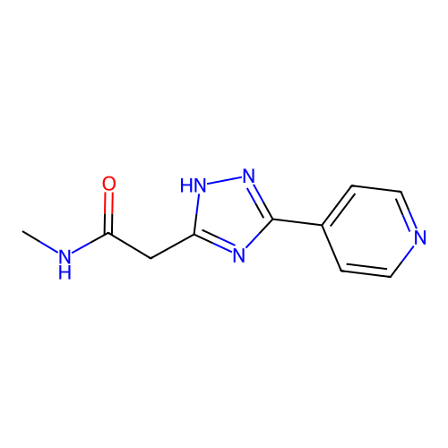 N-methyl-2-(3-pyridin-4-yl-1H-1,2,4-triazol-5-yl)acetamide structure