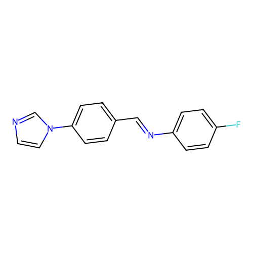 N-(4-fluorophenyl)-1-(4-imidazol-1-ylphenyl)methanimine structure