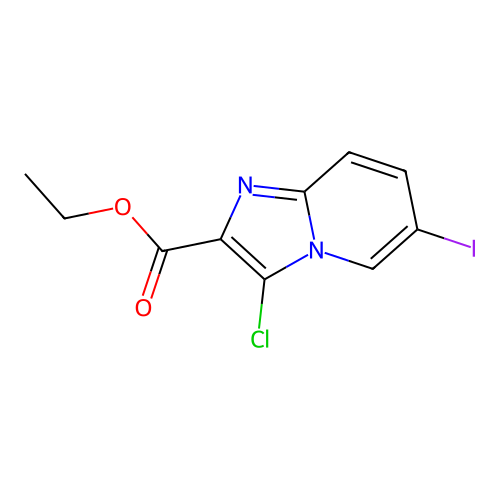 Ethyl 3-chloro-6-iodoimidazo[1,2-a]pyridine-2-carboxylate structure