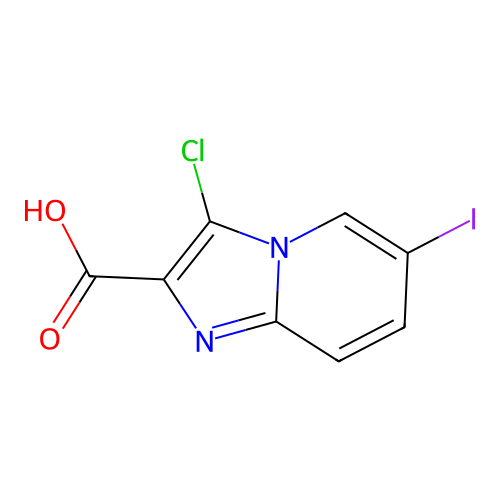 3-Chloro-6-iodoimidazo[1,2-a]pyridine-2-carboxylic acid structure