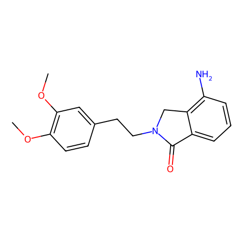 4-Amino-2-(3,4-dimethoxyphenethyl)-1-isoindolinone structure