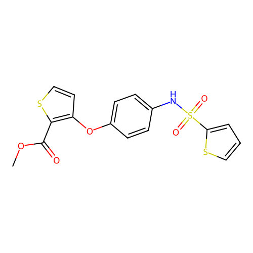 Methyl 3-{4-[(2-thienylsulfonyl)amino]phenoxy}-2-thiophenecarboxylate structure