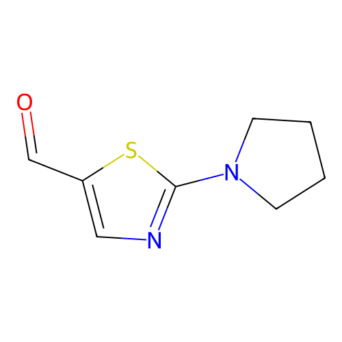 2-Pyrrolidin-1-yl-1,3-thiazole-5-carbaldehyde structure