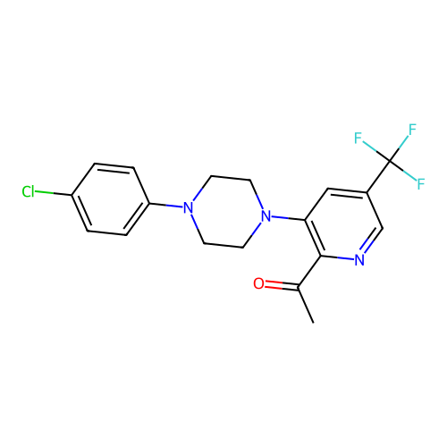 1-[3-[4-(4-Chlorophenyl)piperazino]-5-(trifluoromethyl)-2-pyridinyl]-1-ethanone structure