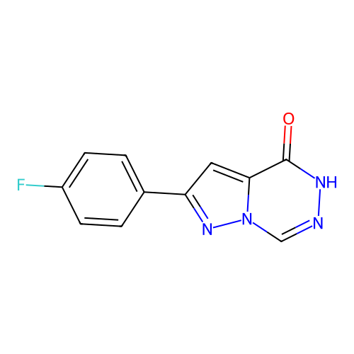 2-(4-fluorophenyl)pyrazolo[1,5-d][1,2,4]triazin-4(5H)-one structure