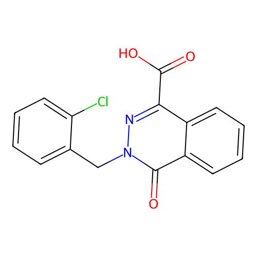 3-(2-Chlorobenzyl)-4-oxo-3,4-dihydrophthalazine-1-carboxylic acid structure