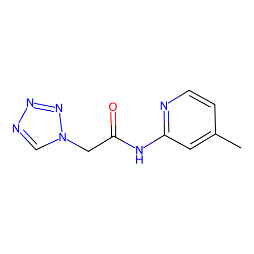 N-(4-methylpyridin-2-yl)-2-(1H-tetrazol-1-yl)acetamide structure