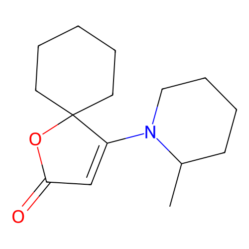 4-(2-Methylpiperidin-1-yl)-1-oxaspiro[4.5]dec-3-en-2-one structure