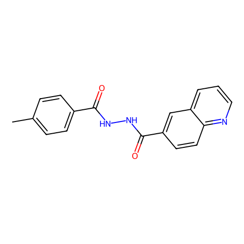 N'-(4-methylbenzoyl)-6-quinolinecarbohydrazide structure